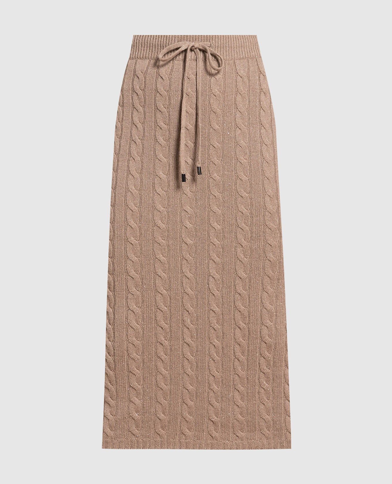 

Beige midi skirt with textured pattern and lurex Peserico, Бежевый