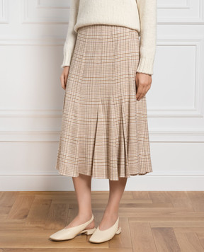 Ermanno Scervino Beige plaid skirt D432O305KKG