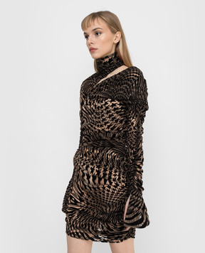 Thierry Mugler Illusion pattern mini dress 21W1RO1406694