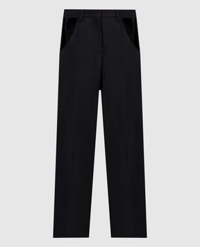 Thierry Mugler Pantalón negro con escote curvo. 23W1PA0396182