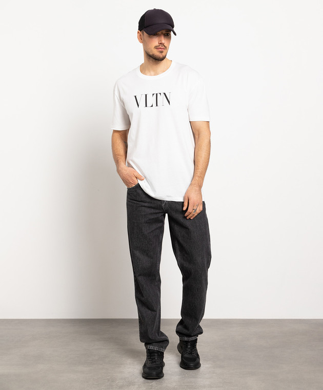Valentino - White t-shirt with contrast VLTN logo print 