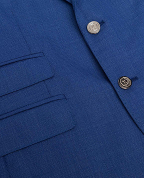 Stefano Ricci Children's blue wool blazer Y1RF371000W901