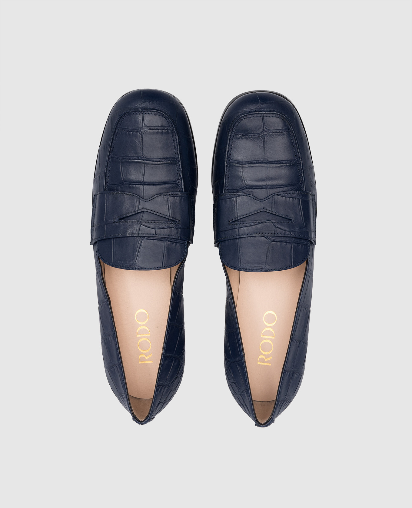 

Blue leather loafers Coco Block Rodo