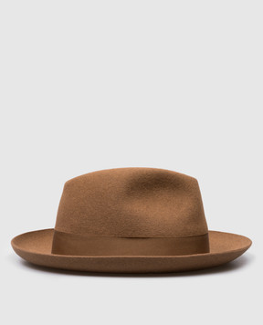 Borsalino Alessandria brown wool hat 390054