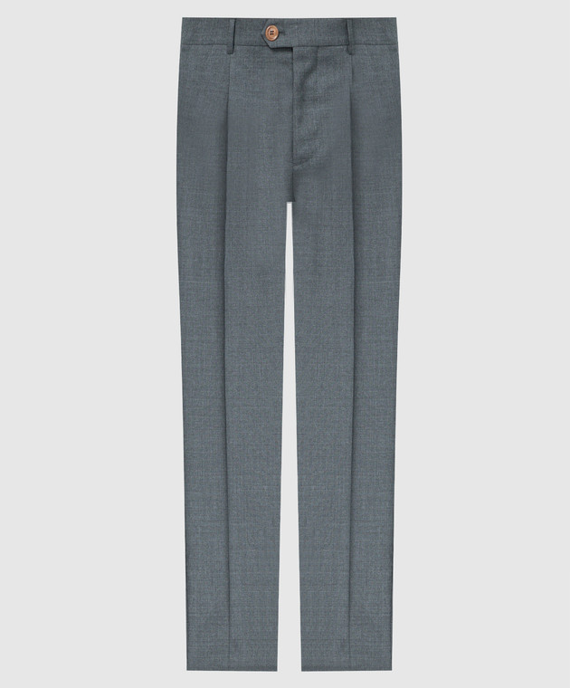 パンツ Brunello Cucinelli Wool Cloth Trousers BRUNELLO CUCINELLI wool trousers 'Italian Fit' grey | BRAUN