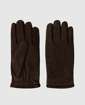 MooRER Brown Halvard-nk suede gloves HALVARDNK