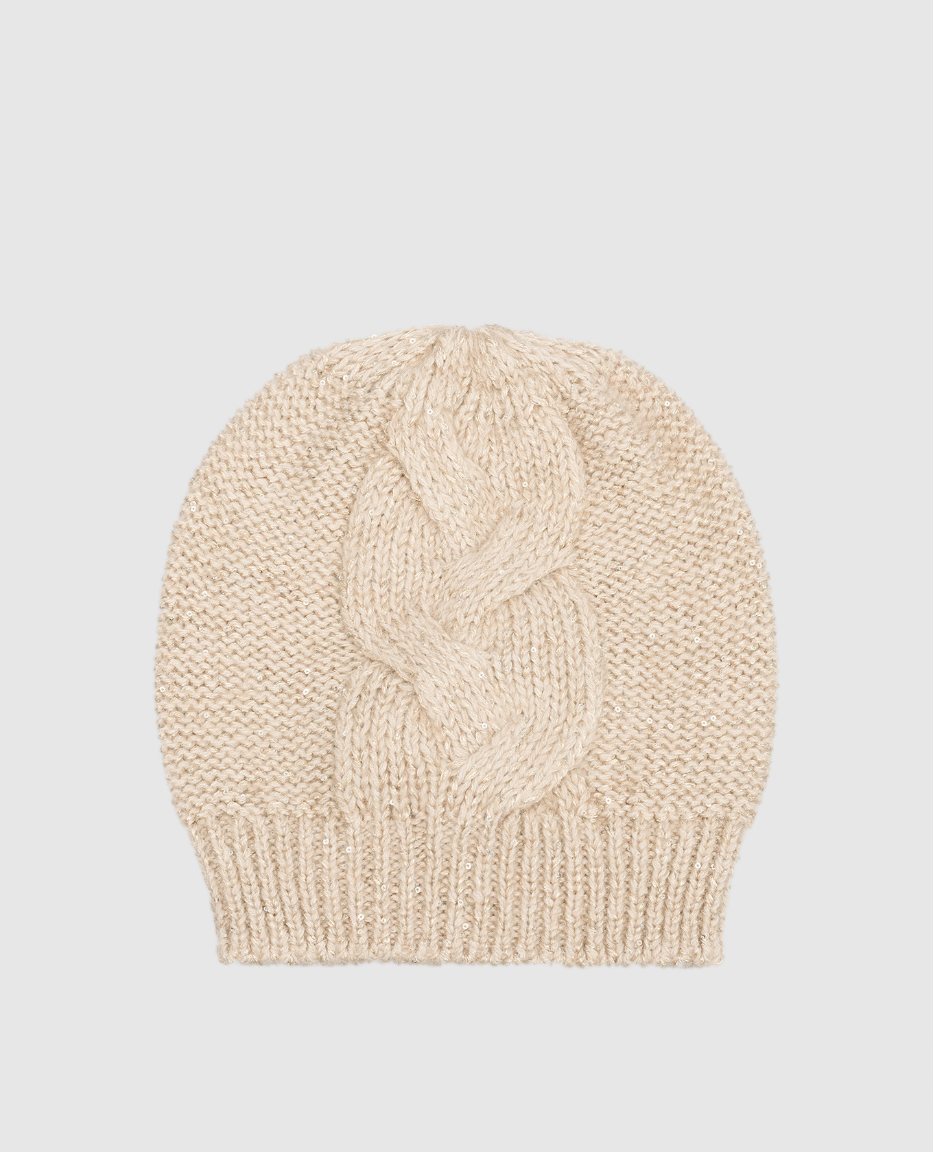 

Beige hat with sequins Peserico, Бежевый