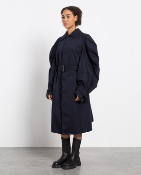 Balenciaga Dark blue trench coat 704550TBP01