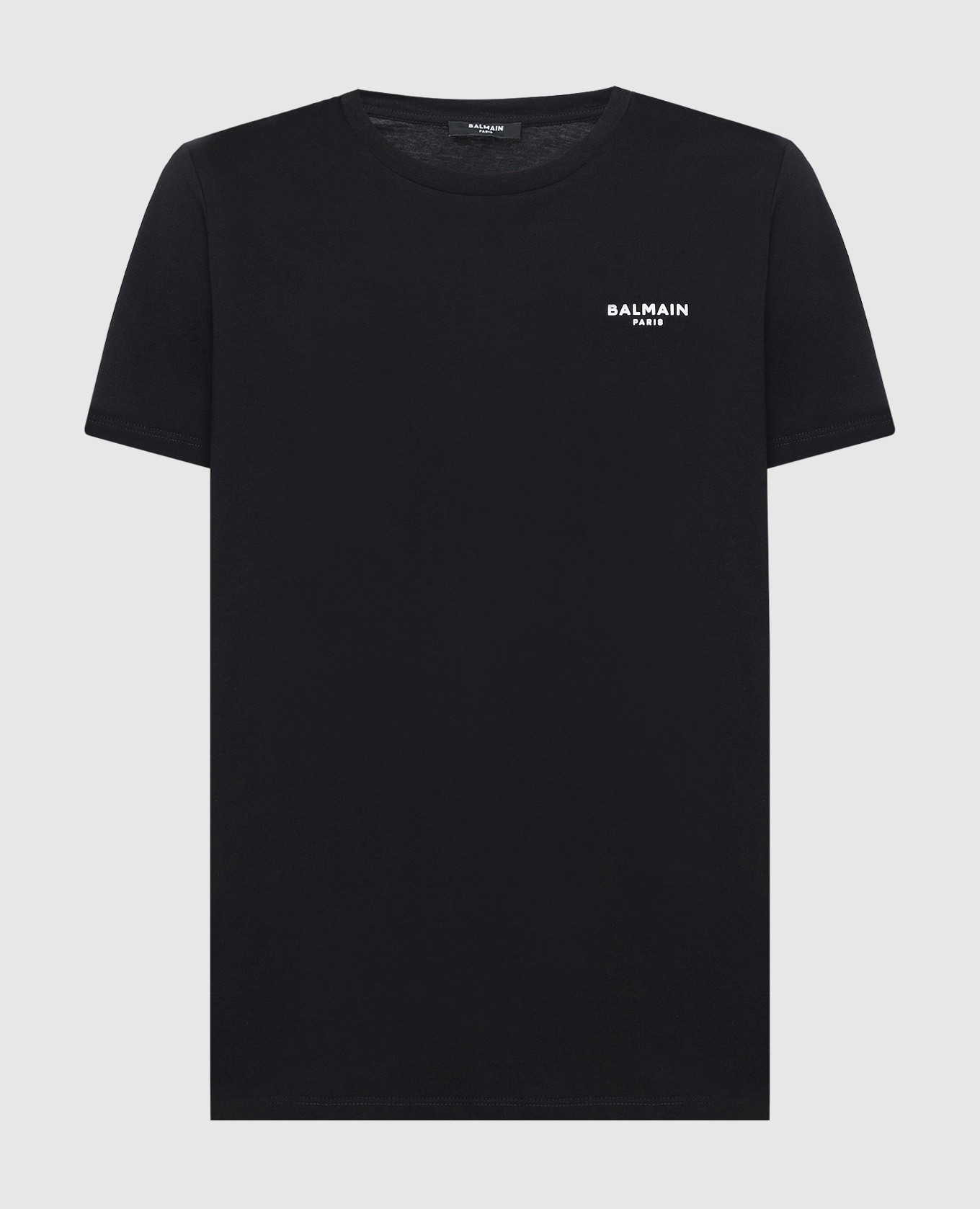 Black t-shirt with contrasting logo balmain