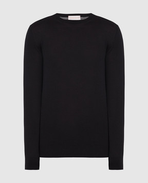 Cashmere&Whiskey Black wool, silk and cashmere jumper MU8191318410R