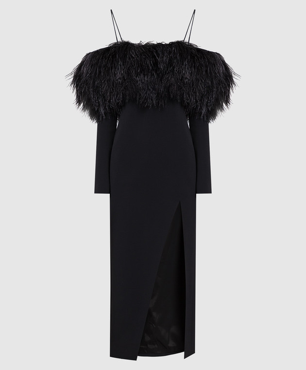ワンピースその他 David Koma Black long dress with slit Rent David Koma Black Dress | By Rotation UK
