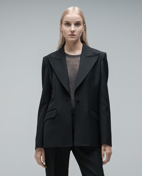 Gabriela Hearst Leiva black wool jacket 1235001W105