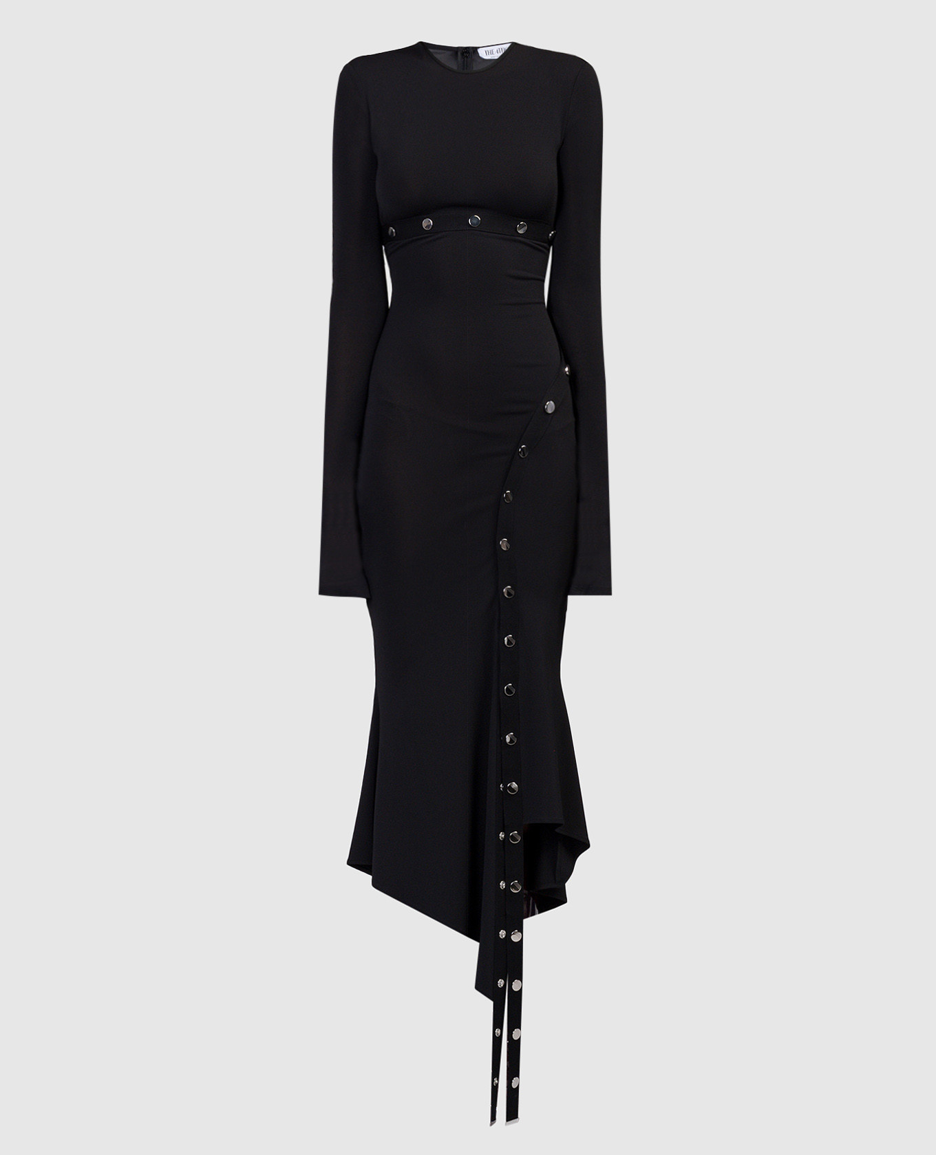 

Black asymmetric midi dress The Attico