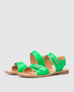 Zecchino D'oro Children's neon green patent leather sandals A2119063032