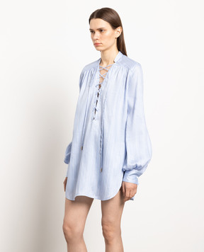 Ermanno Scervino Blue striped blouse D422K311OEV