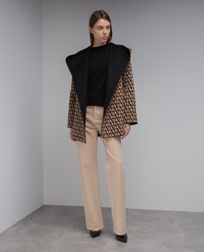 Valentino Reversible wool coat with Toile Iconographe pattern 3B3CA6P57YB