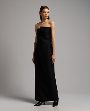 The Row Black wool and silk Bardon dress 7369W2615