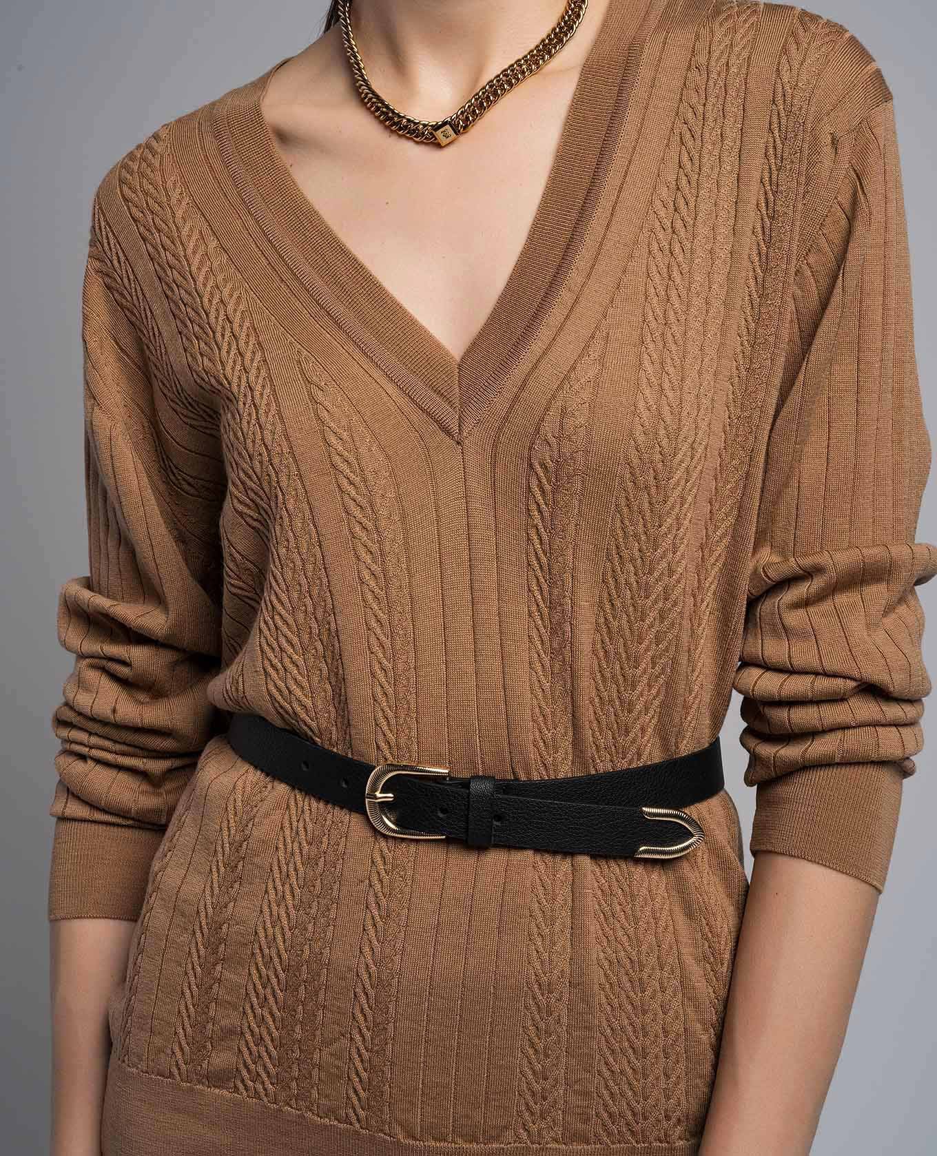 

Brown wool Maura golf John Smedley