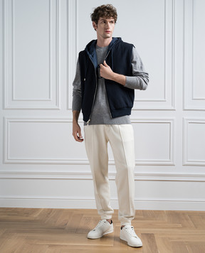 Cashmere&Whiskey Blue double-sided vest GM0061340437