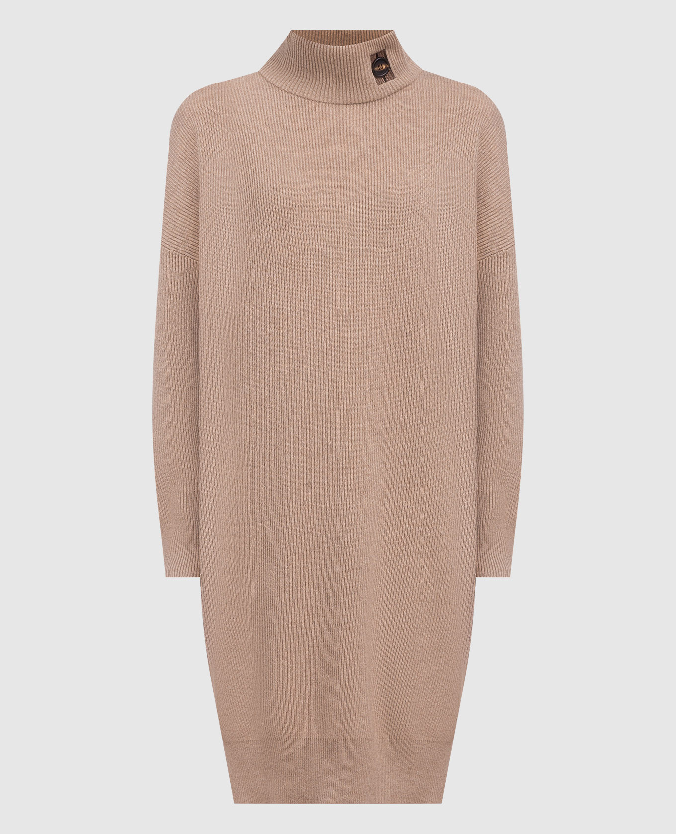 

Beige cashmere dress with monil chain Brunello Cucinelli