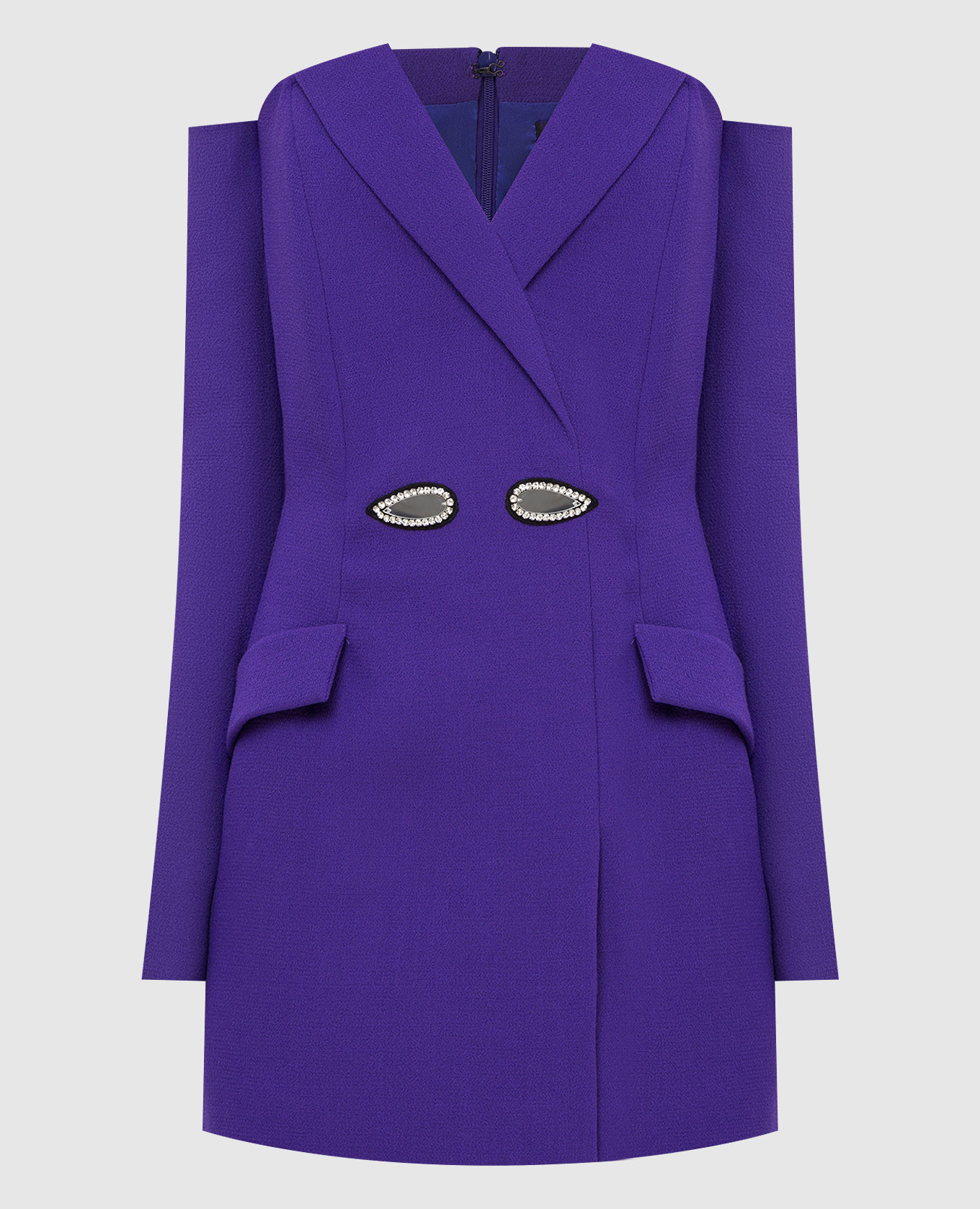 

Violet slit wool mini dress David Koma