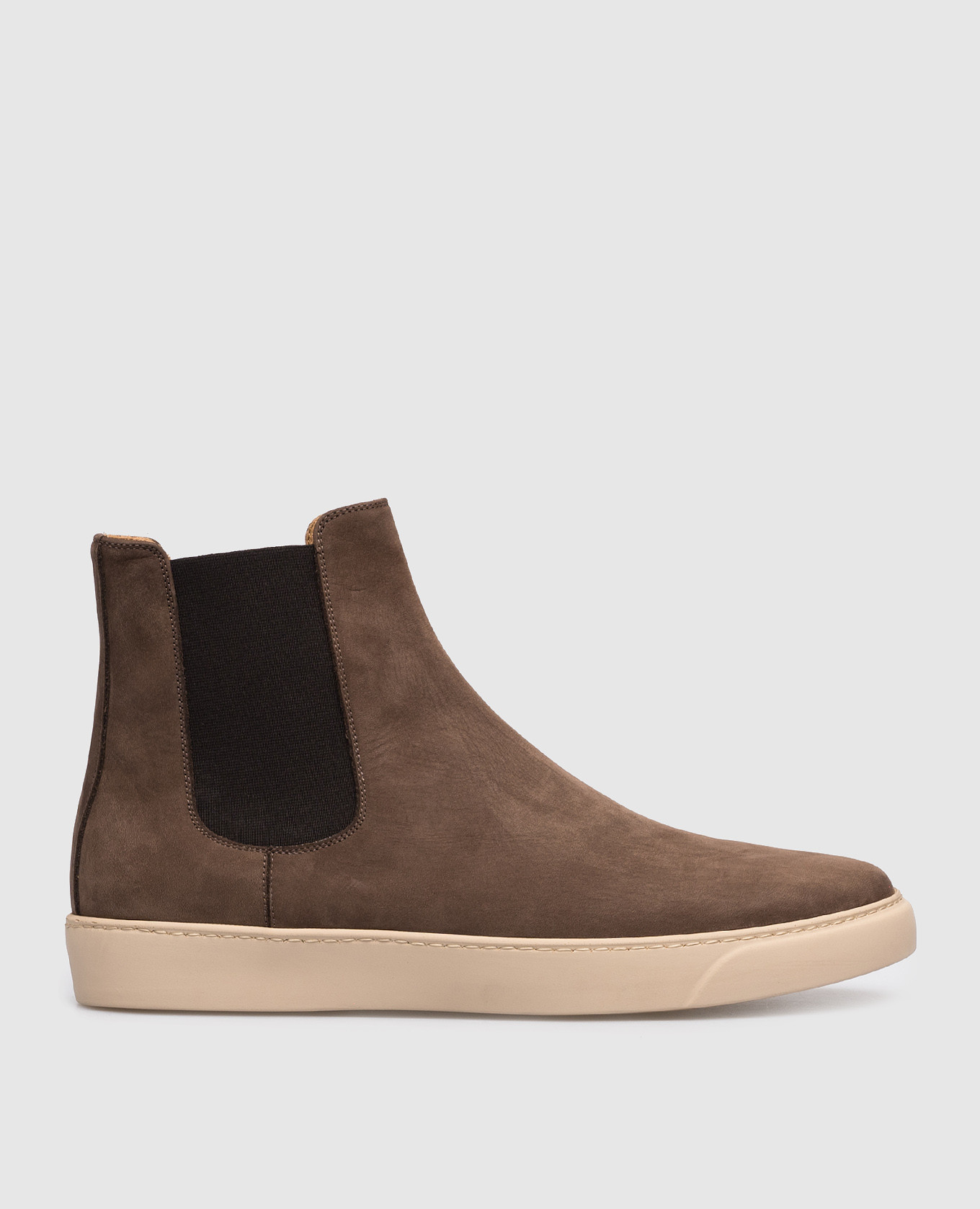 

Brown leather Chelsea boots Enrico Mandelli, Коричневый