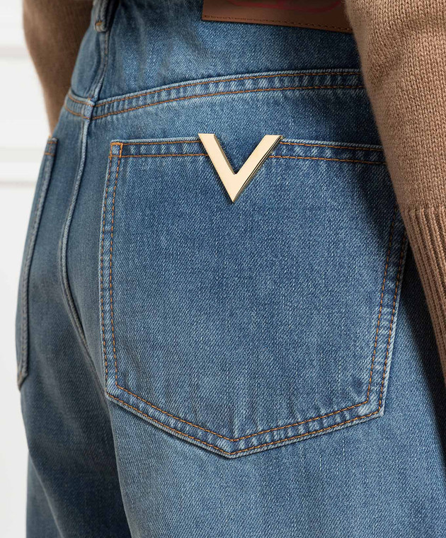 Valentino - Blue jeans with a distressed effect 3B3DD15F80W - shop