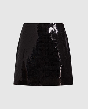 David Koma Black mini skirt with sequins SS23DK08S