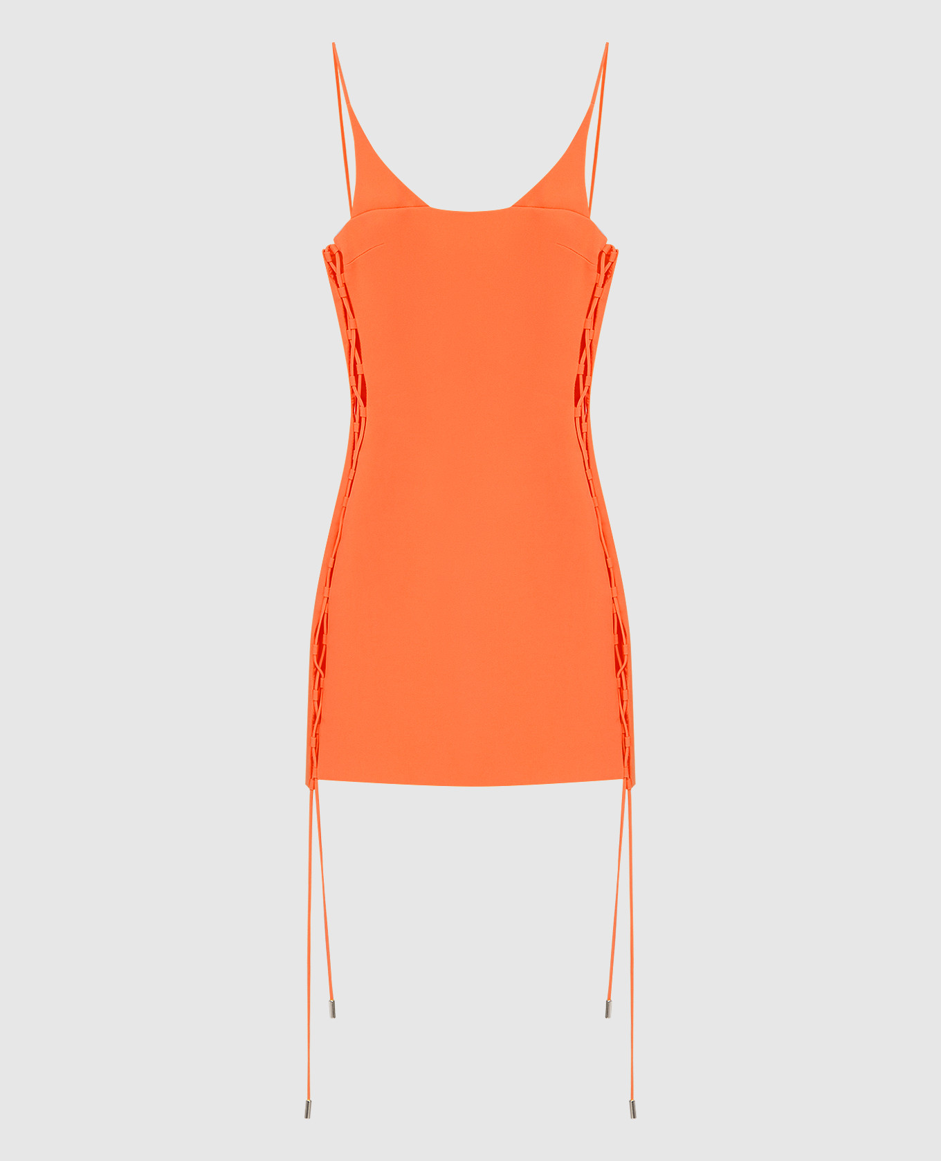 

Orange lace-up mini dress David Koma