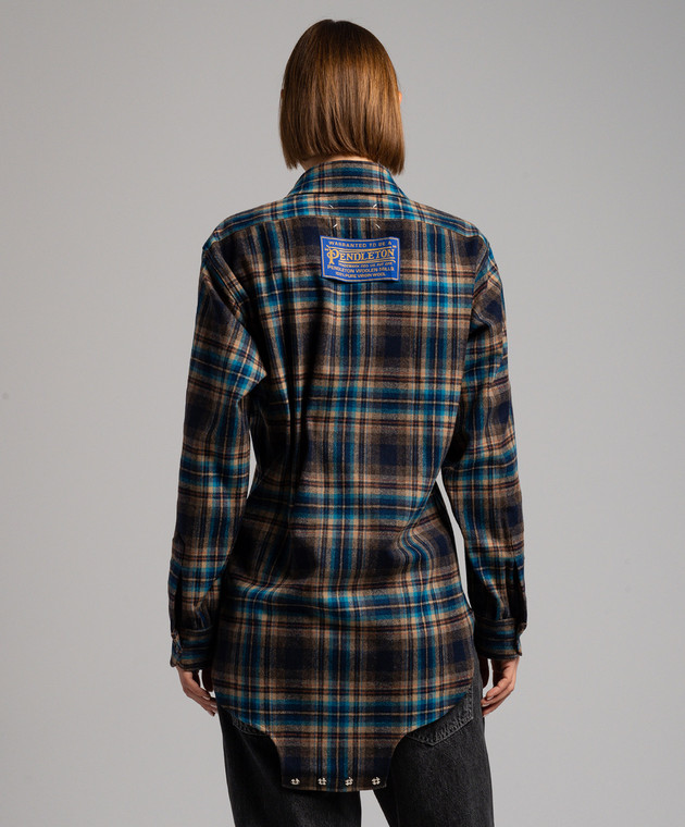 Maison Margiela - Checked wool body shirt S50FP0029S78041