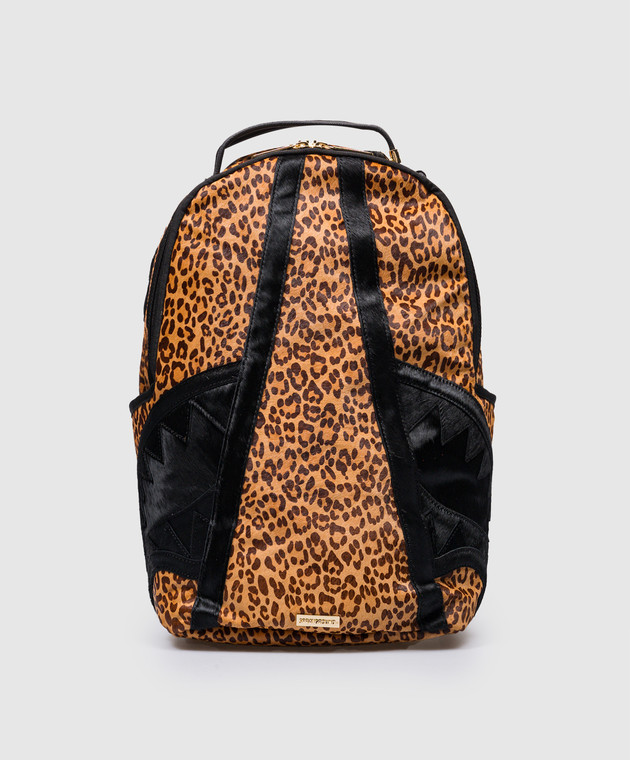Sprayground - African Intelligence 9 Courage children's leather backpack  in animalistic print 910B5212NSZ - shop with Sweden delivery at Symbol