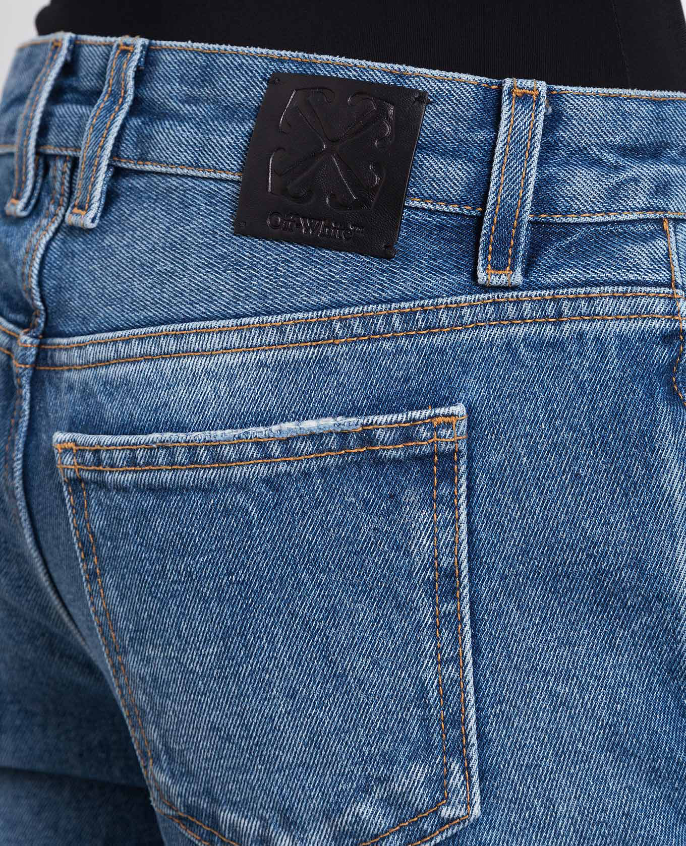 

Blue flared jeans with a distressed effect Off-White
