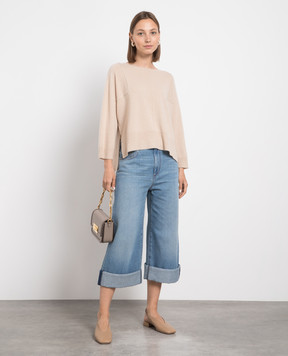 Max Mara Sportmax Blue denim culottes with a distressed effect CARAMBA