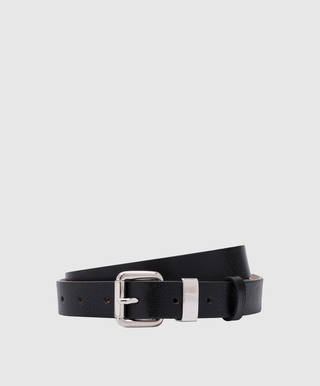 Max Mara SportMax belt Leather belt with tip, black | Max Mara main image 4