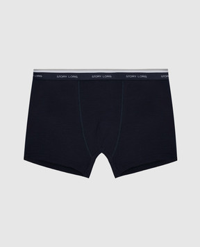 Story Loris Children's blue boxer briefs with logo print 1719846