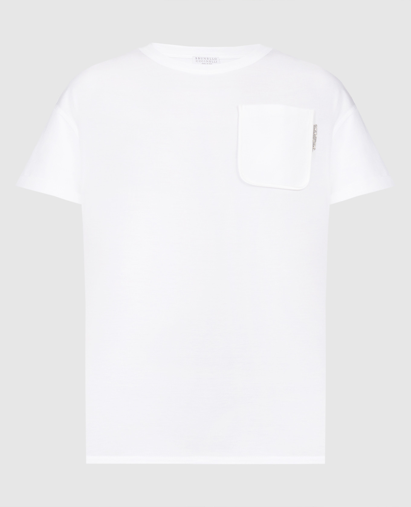 

White t-shirt with monil chain Brunello Cucinelli