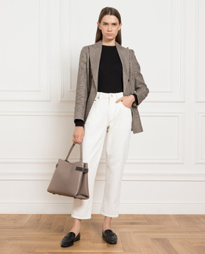 Brunello Cucinelli Black jumper in a scar with lurex M41822900