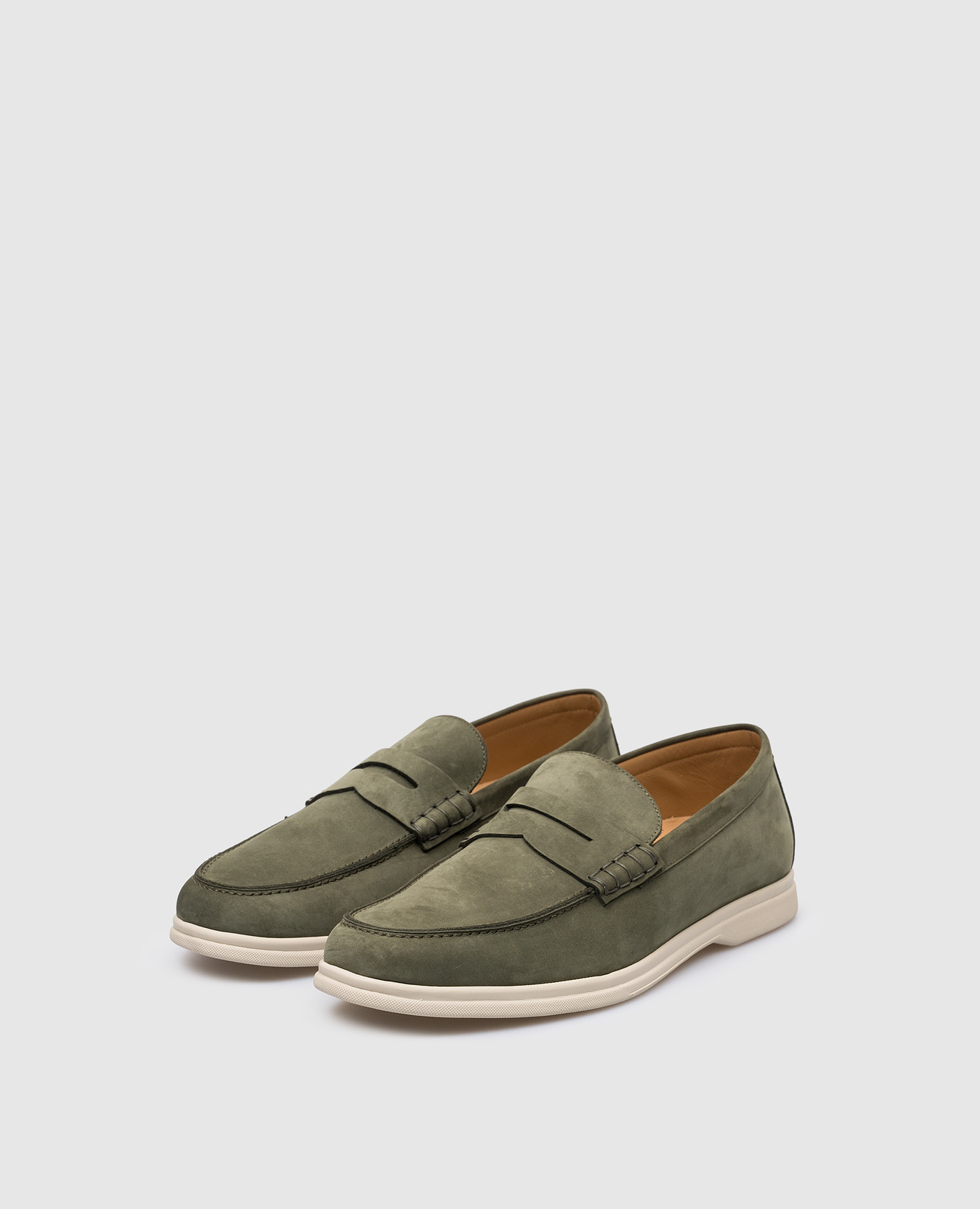 

Green leather loafers Cashmere&Whiskey