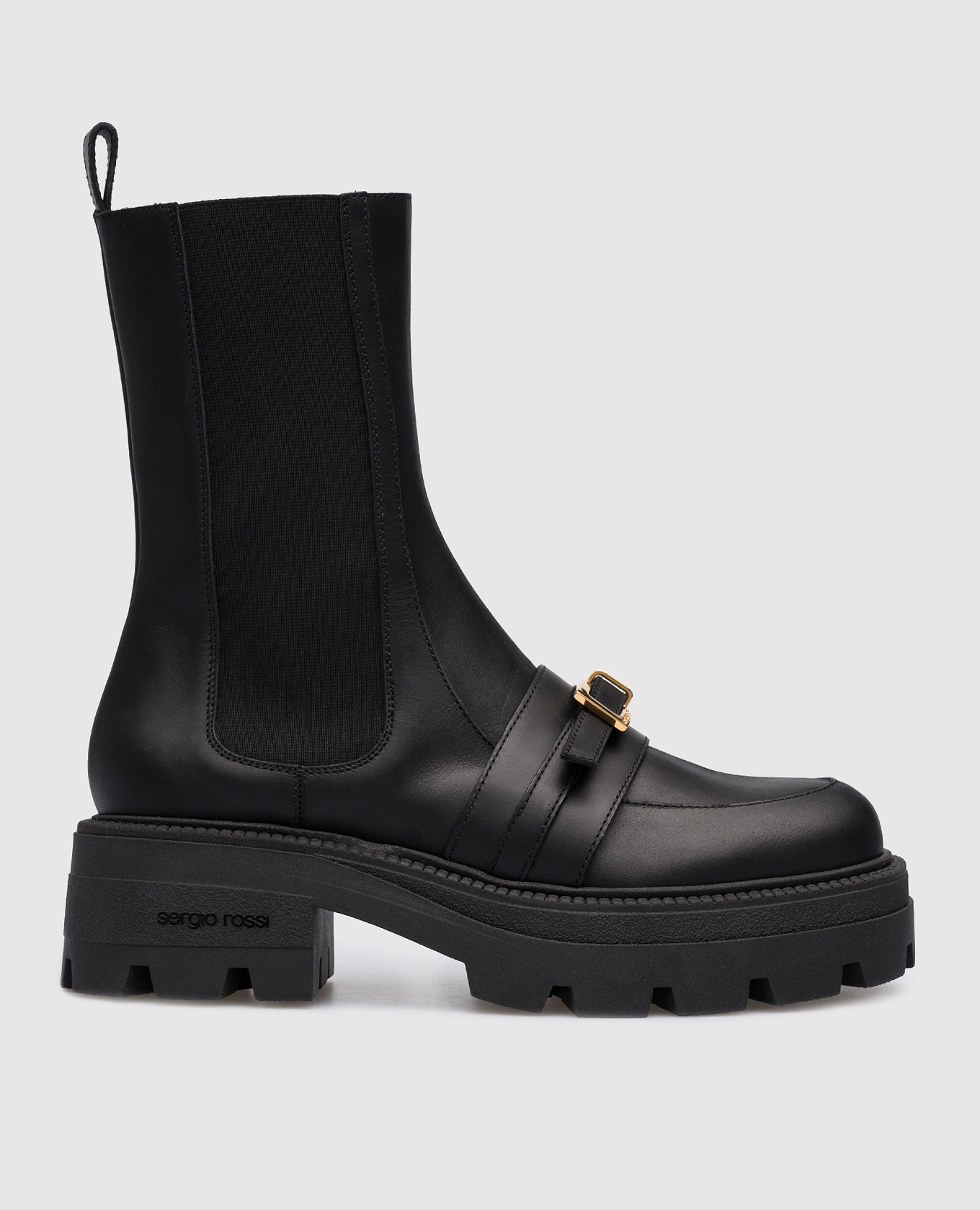 

Nora black leather chelsea boots Sergio Rossi, Черный
