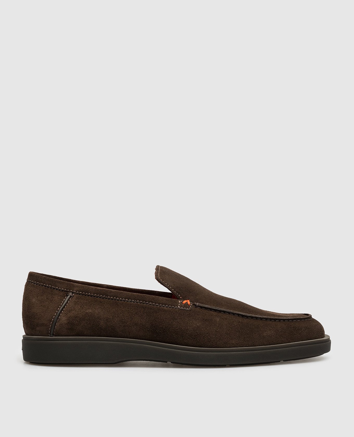 

Brown suede loafers Santoni