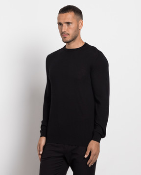 Cashmere&Whiskey Black wool, silk and cashmere jumper MU8191318410R