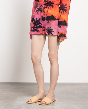 The Andamane Red shorts with a print TM130437CTNC150