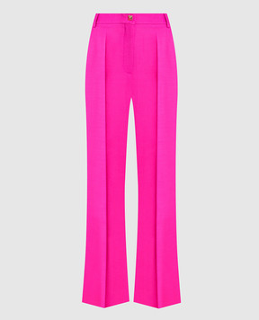 Valentino Pink flared pants made of wool and silk 2B3RB5601CF
