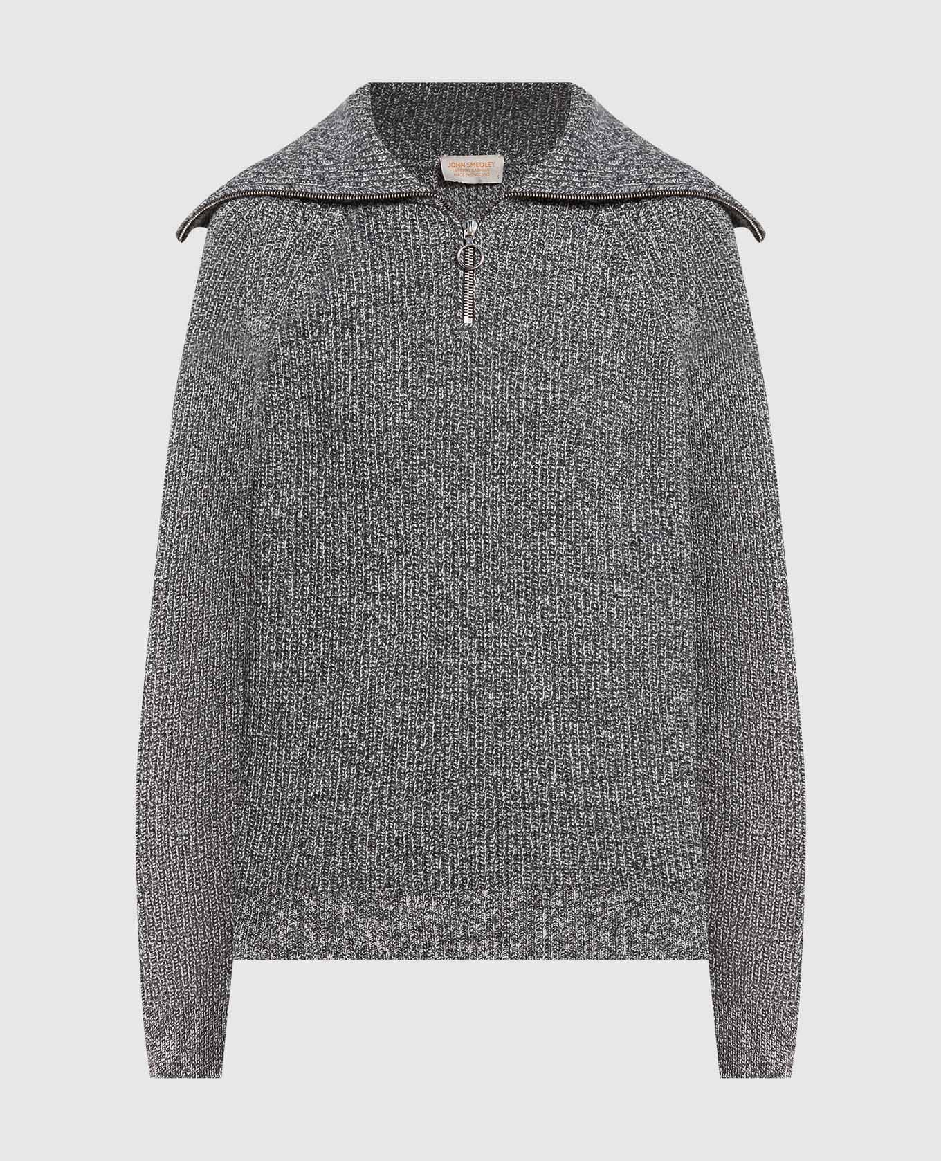 

Ladley gray wool and cashmere sweater John Smedley, Grey