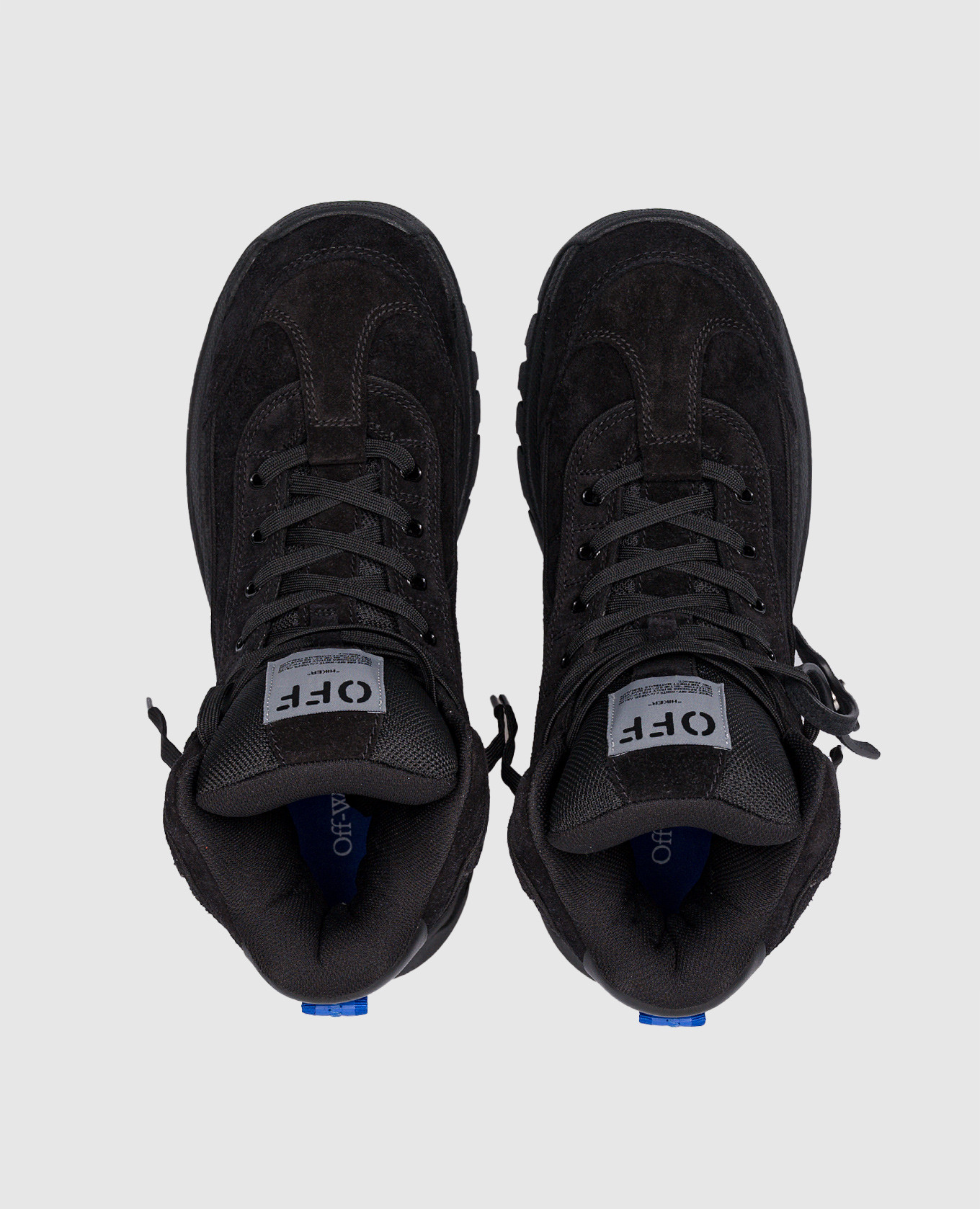 

Hiker High Top Black Suede Boots Off-White