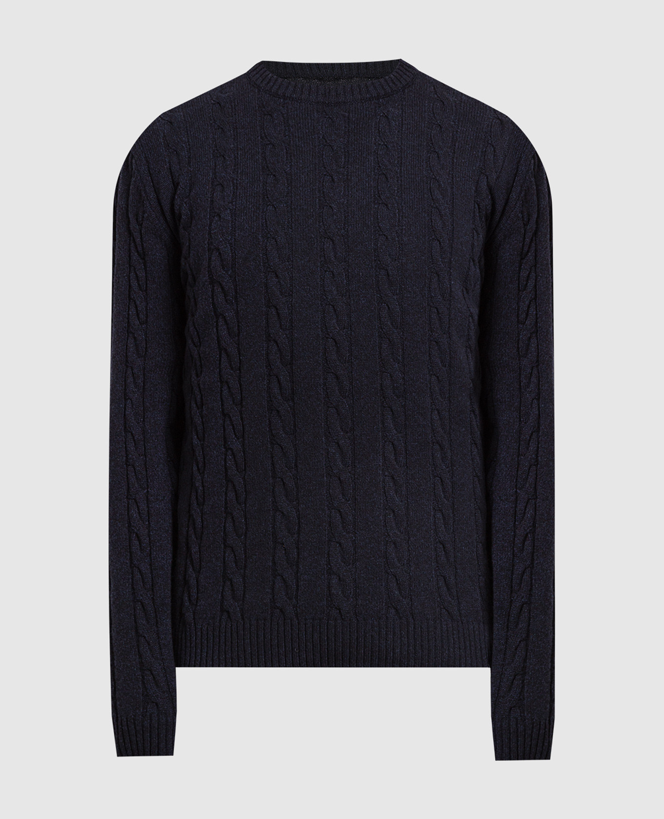 

Blue sweater made of merino wool with a textured pattern D'Uomo Milano