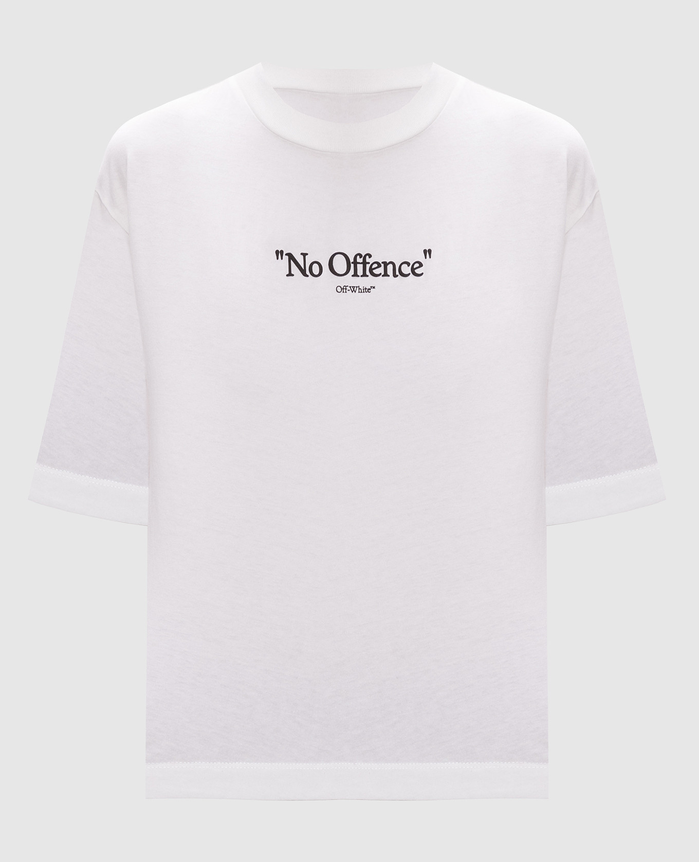 White t-shirt with textured print off-white