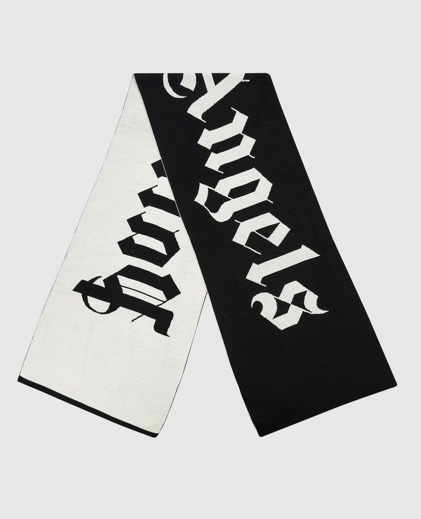 

Black jacquard scarf with logo Palm Angels
