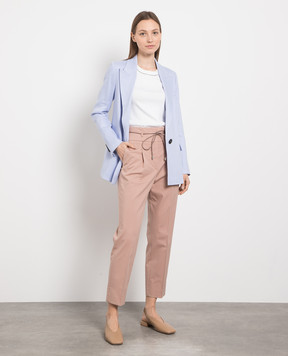 Peserico Brown pants with a high fit P04666A01502