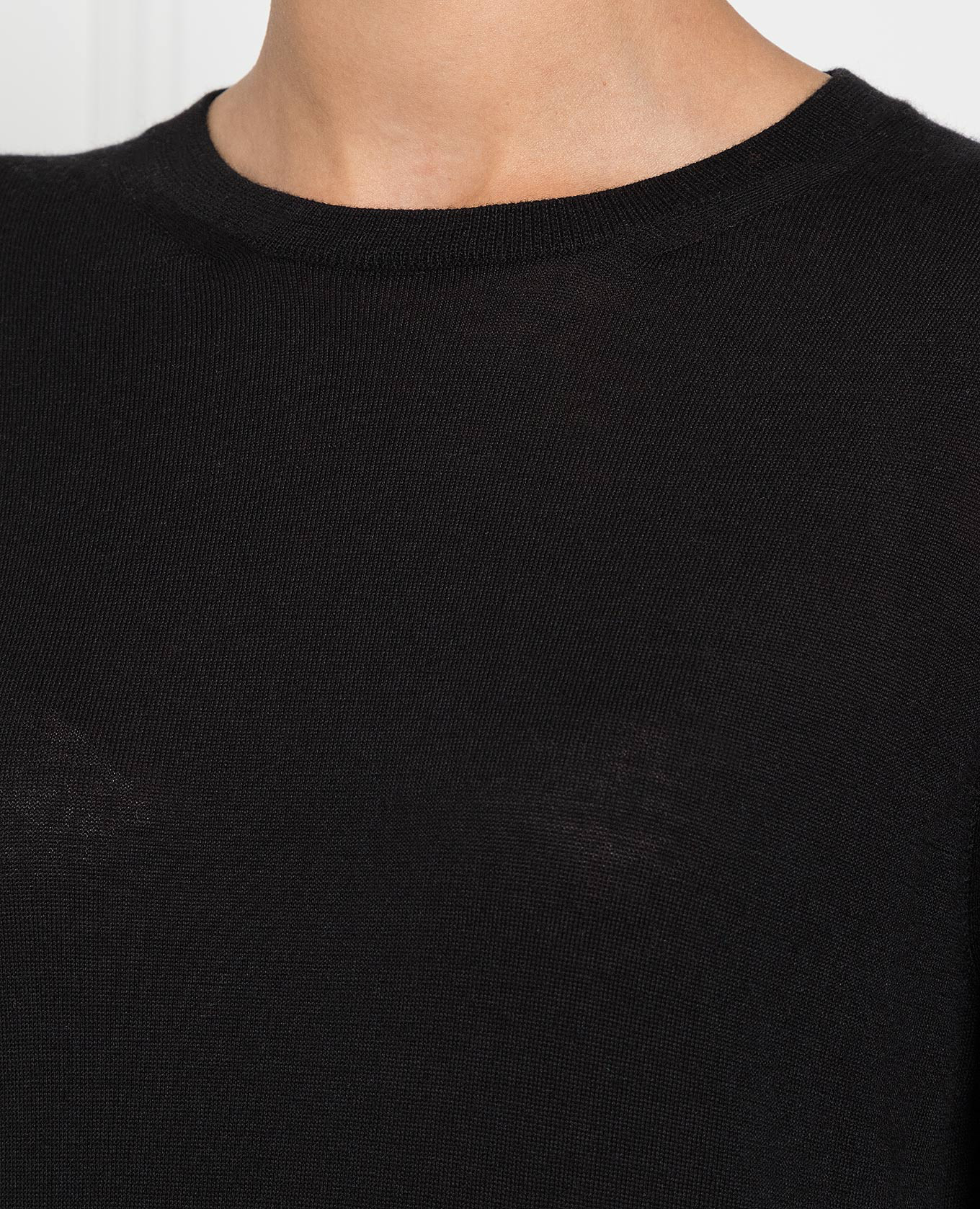 Black wool, silk and cashmere jumper Babe Pay Pls 5